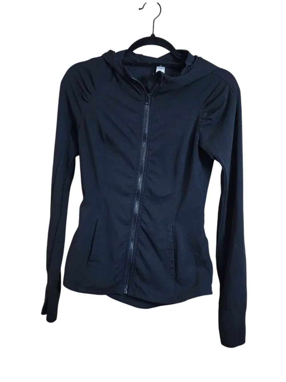 Yogalicious Slim Fit Long Sleeve Full Zip Up Hoodie Jacket Womens Size XS - Picture 2 of 4